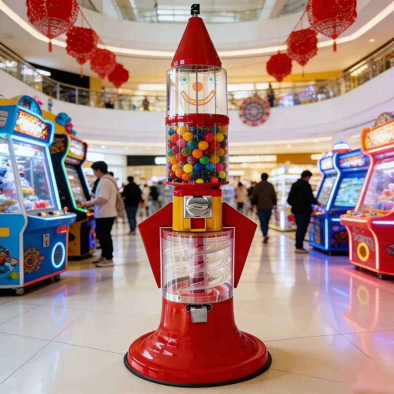 Popular rocket egg twisting machine children's toys vending acrylic material 300-600 capacity coin-operated
Popular rocket egg twisting machine children's toys vending acrylic material 300-600 capacity coin-operated
