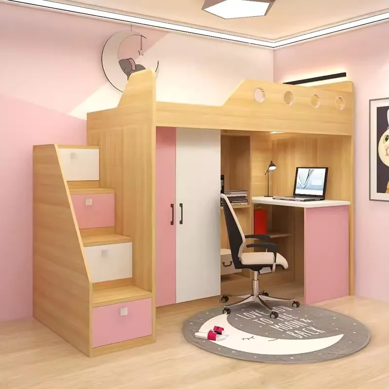 Small Apartment on The Bed and Under Storage, Integrated with Bookshelf, High Low Bed Multi-functional Wardrobe Combination
Small Apartment on The Bed and Under Storage, Integrated with Bookshelf, High Low Bed Multi-functional Wardrobe Combination