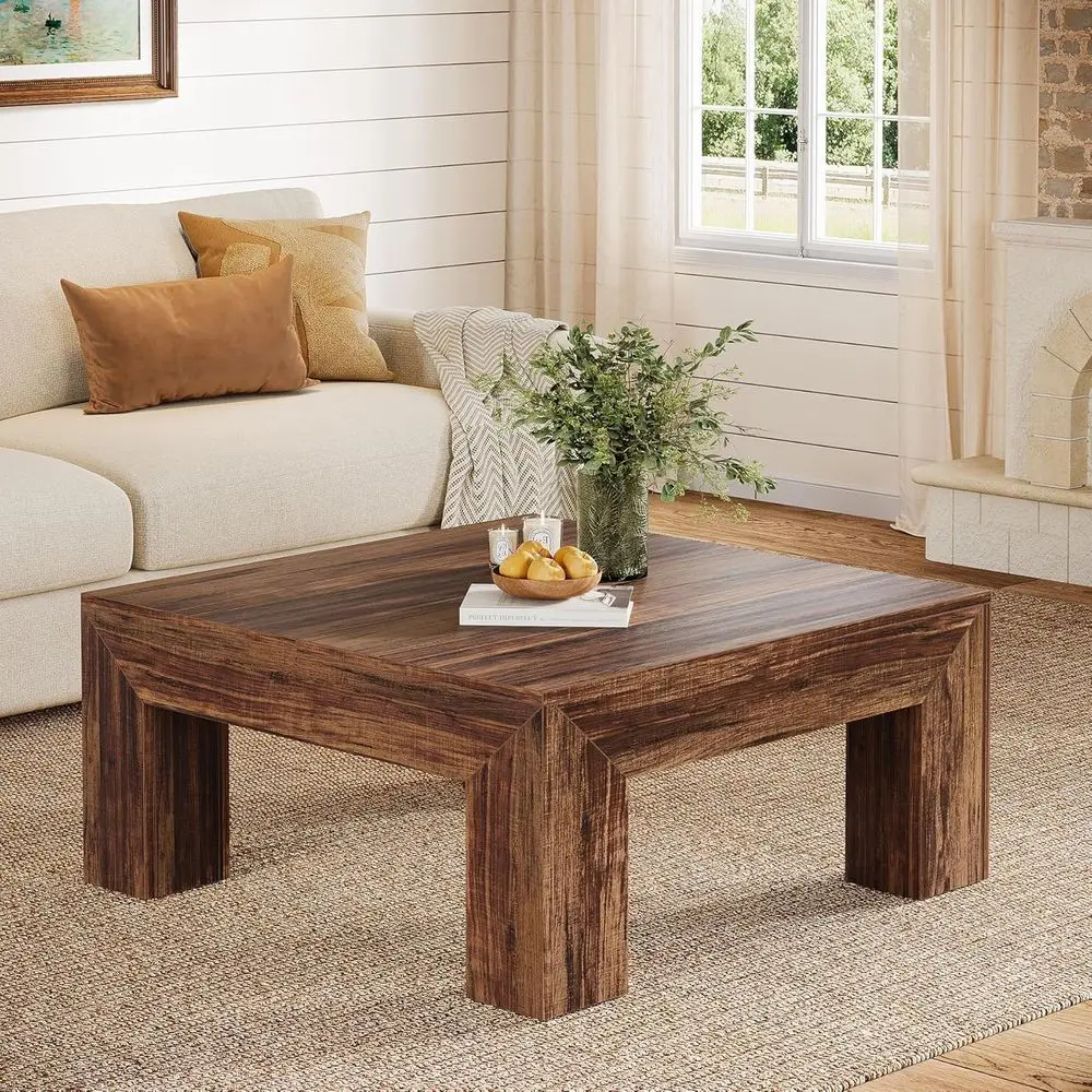 armhouse Square Coee Table or Living Room, 39.37-Inch Low Large Center Tea Accent Table with Sturdy Legs, Easy Assembly (k Brown
armhouse Square Coee Table or Living Room, 39.37-Inch Low Large Center Tea Accent Table with Sturdy Legs, Easy Assembly (k Brown