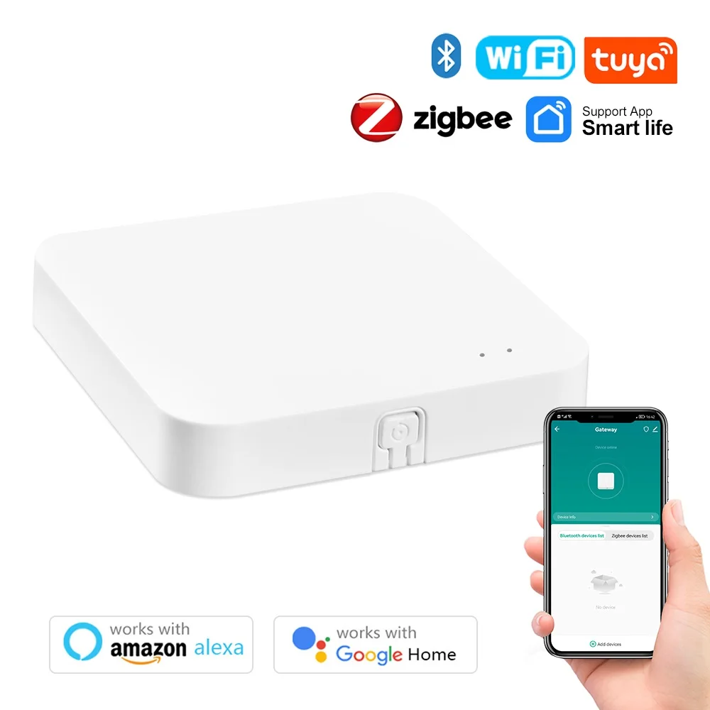 Tuya Smart ZigBee Gateway Hub ZigBee/Bluetooth Многорежимный шлюзовый мост для умной домашней автоматизации Работа с Alexa Google Home
Tuya Smart ZigBee Gateway Hub ZigBee/Bluetooth Многорежимный шлюзовый мост для умной домашней автоматизации Работа с Alexa Google Home