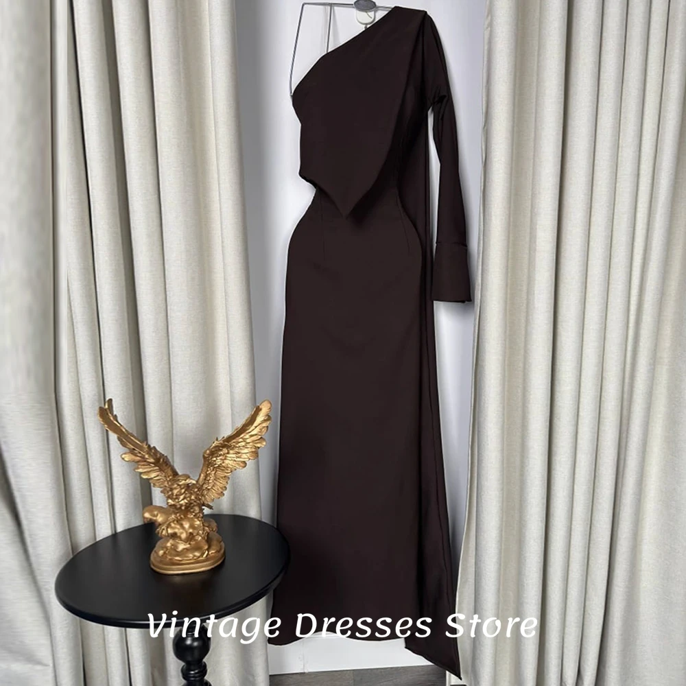 Temperament Jersey Evening Dress Customized Floor Length Special Occasion Gowns One Shoulder Long SleevesHomecoming Dresses
Temperament Jersey Evening Dress Customized Floor Length Special Occasion Gowns One Shoulder Long SleevesHomecoming Dresses