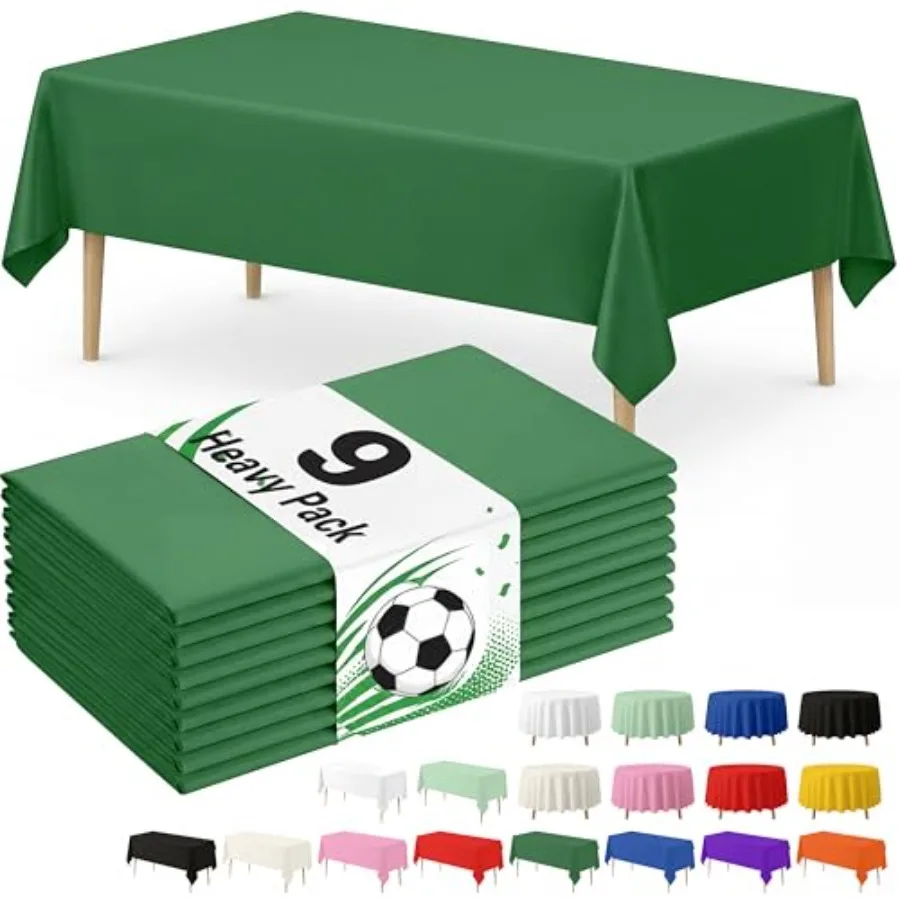 Plastic Table Cloth Disposable ch, Waterproof Rectangle Tablecloth 9 Pack for Soccer Party Decoration, Picnic, Birthday
Plastic Table Cloth Disposable ch, Waterproof Rectangle Tablecloth 9 Pack for Soccer Party Decoration, Picnic, Birthday