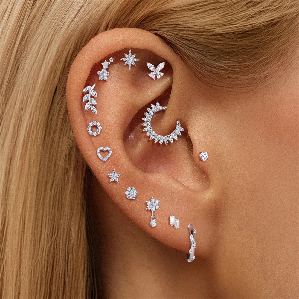 CANNER 1PC Butterfly Moissanite 925 Sterling Silver Flat Head Thread Ear Bone Puncture For Women Star Stud Earrings Fine Jewelry
CANNER 1PC Butterfly Moissanite 925 Sterling Silver Flat Head Thread Ear Bone Puncture For Women Star Stud Earrings Fine Jewelry