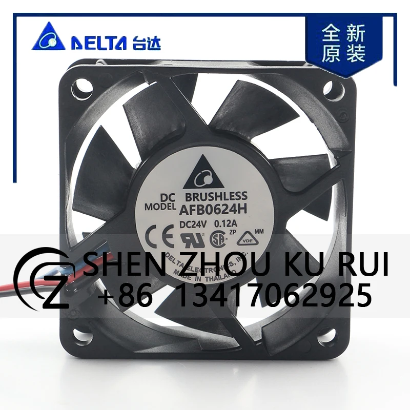 Delta 12V 48V DC24V 0.12A AC EC 6025 60X60X25MM 6CM High air Volume Inverter Double Ball Two-wire Server AFB0624H-MM Cooling Fan
Delta 12V 48V DC24V 0.12A AC EC 6025 60X60X25MM 6CM High air Volume Inverter Double Ball Two-wire Server AFB0624H-MM Cooling Fan