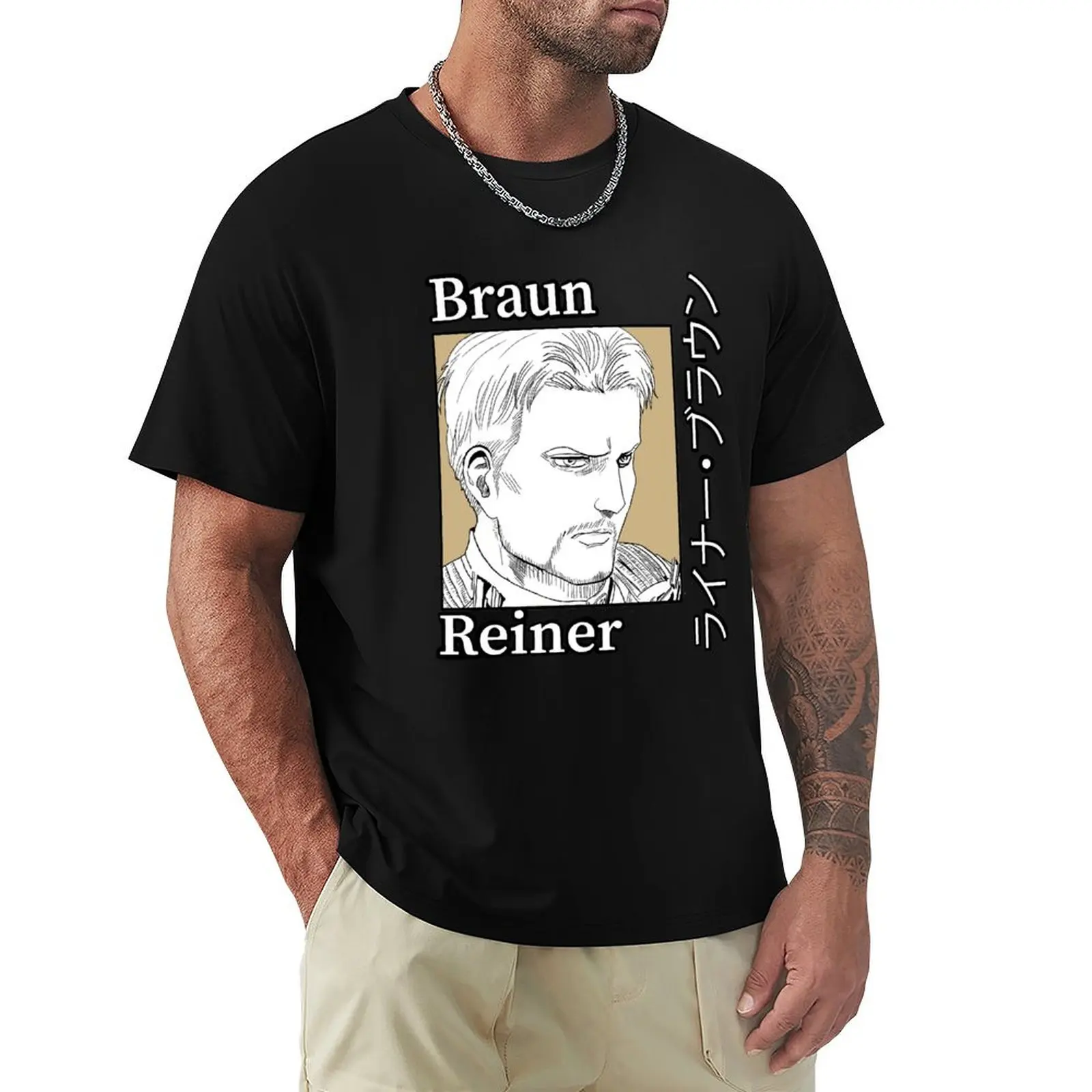 Reiner snk T-Shirt fashion shirts summer tops summer top anime shirt black t shirts for men
Reiner snk T-Shirt fashion shirts summer tops summer top anime shirt black t shirts for men