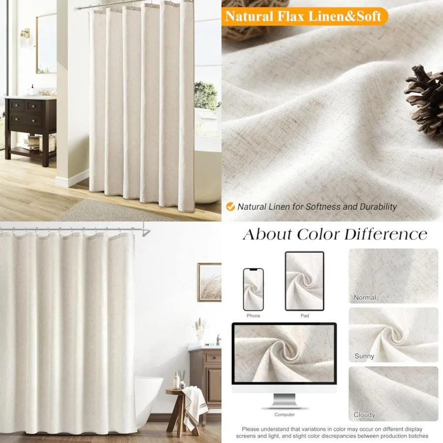 Extra Long Shower Curtain 84 Inch Long Weighted Thick Fabric Bath Shower Curtain Set with Hooks, XLong Tall Country Farmhouse B
Extra Long Shower Curtain 84 Inch Long Weighted Thick Fabric Bath Shower Curtain Set with Hooks, XLong Tall Country Farmhouse B
