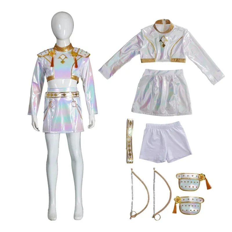Kpop Demon Slayer Rumi Mira Zoey Cosplay Costume for Girls Children Performance Fantasy Roleplay X;2,F;5.N
Kpop Demon Slayer Rumi Mira Zoey Cosplay Costume for Girls Children Performance Fantasy Roleplay X;2,F;5.N