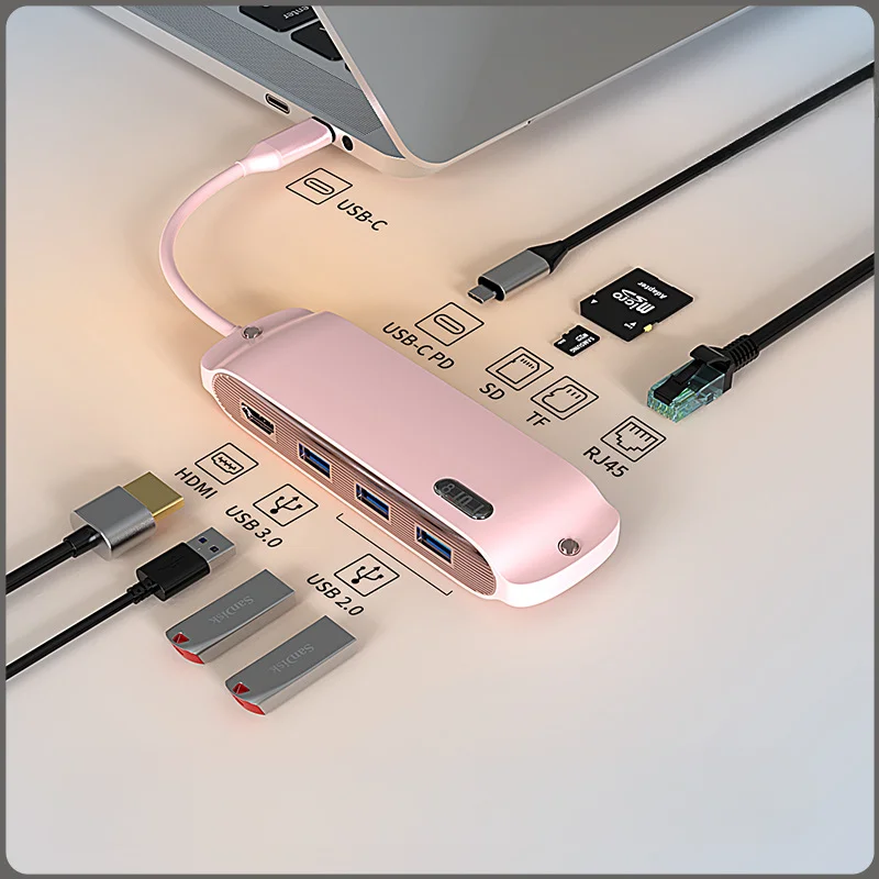 Original Type-C Docking Station Usb Hub USB 3.0 Notebook 8-in-1 Docking Station Notebook Computer Expander 4K HD HDMI
Original Type-C Docking Station Usb Hub USB 3.0 Notebook 8-in-1 Docking Station Notebook Computer Expander 4K HD HDMI