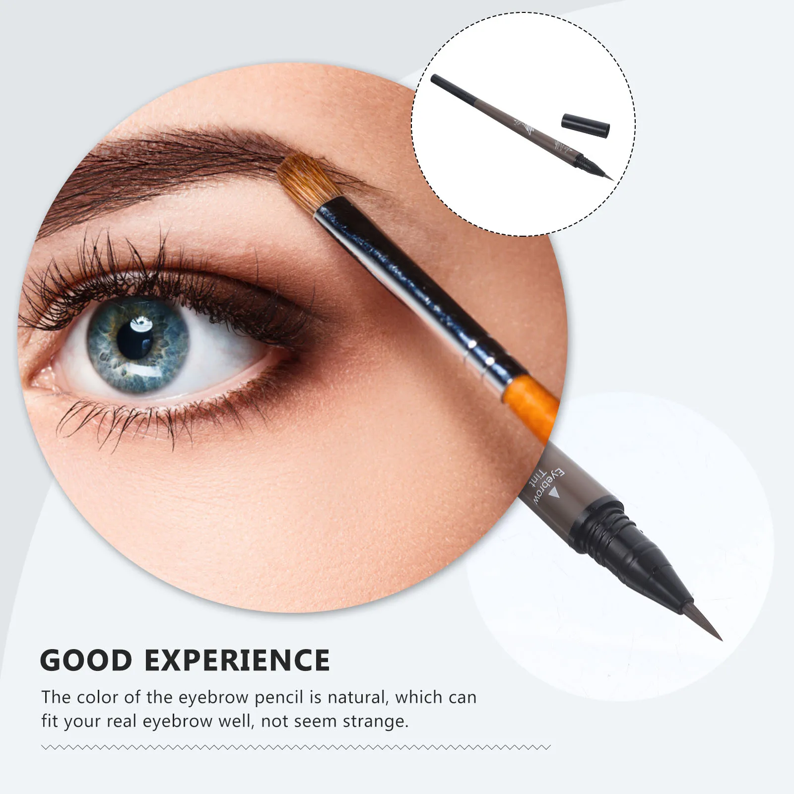 Waterproof Eyebrow Pencil Long Lasting Double Ended Dark Brown Eyeliner Brush Pen Smudge Proof Makeup Tools For Women 
Waterproof Eyebrow Pencil Long Lasting Double Ended Dark Brown Eyeliner Brush Pen Smudge Proof Makeup Tools For Women