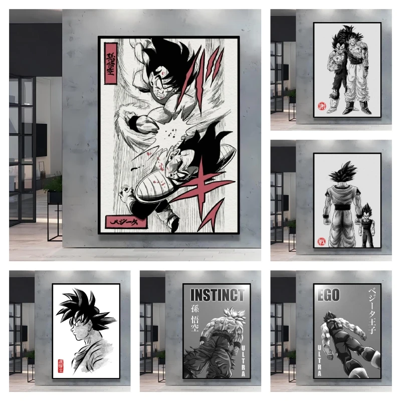 Dragon Ball Decorative Painting Goku Vegeta Manga Style Wall Art Classic Anime Character Battle Scene Poster for Room Decoration
Dragon Ball Decorative Painting Goku Vegeta Manga Style Wall Art Classic Anime Character Battle Scene Poster for Room Decoration