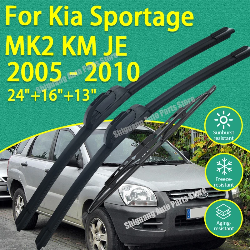 Front Rear Silicone Coating Wipers for Kia Sportage MK2 KM JE 2005 - 2010 Car Wiper Windshield Windscreen Blades Accessories
Front Rear Silicone Coating Wipers for Kia Sportage MK2 KM JE 2005 - 2010 Car Wiper Windshield Windscreen Blades Accessories
