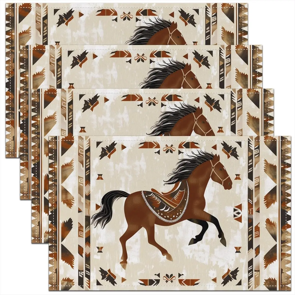 Коврики для столовых приборов с лошадьми, фермерский дом, племенный узор, коврики для стола, деревенские коврики для столовых приборов с лошадьми и животными, 12x18 дюймов, набор из 4 салфеток в юго-западком стиле
Коврики для столовых приборов с лошадьми, фермерский дом, племенный узор, коврики для стола, деревенские коврики для столовых приборов с лошадьми и животными, 12x18 дюймов, набор из 4 салфеток в юго-западком стиле