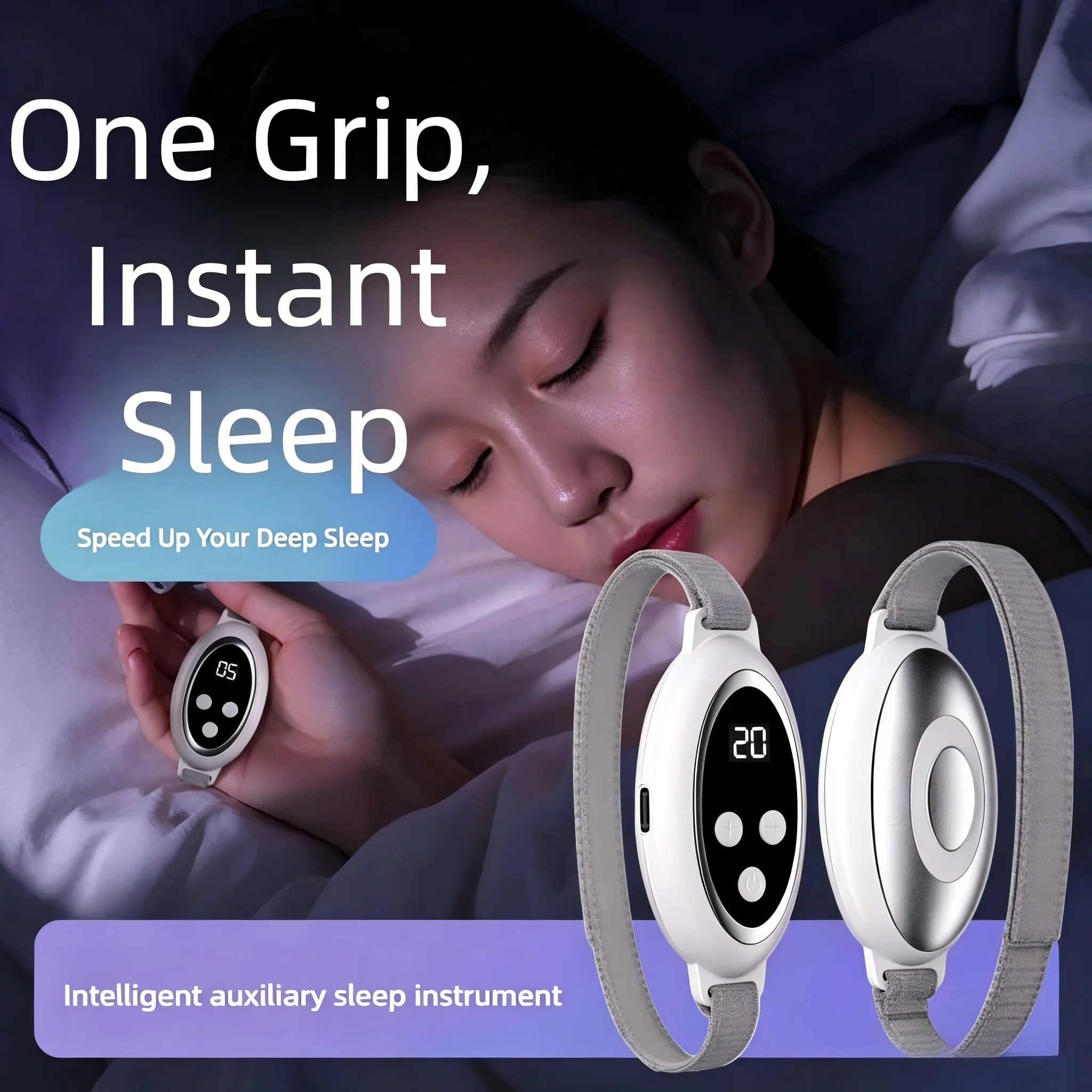 Handheld EMS Sleep Aid Device Microcurrent Pulse Portable Rechargeable Sleep Instrument for Improve Sleep and Insomnia Anxiety
Handheld EMS Sleep Aid Device Microcurrent Pulse Portable Rechargeable Sleep Instrument for Improve Sleep and Insomnia Anxiety