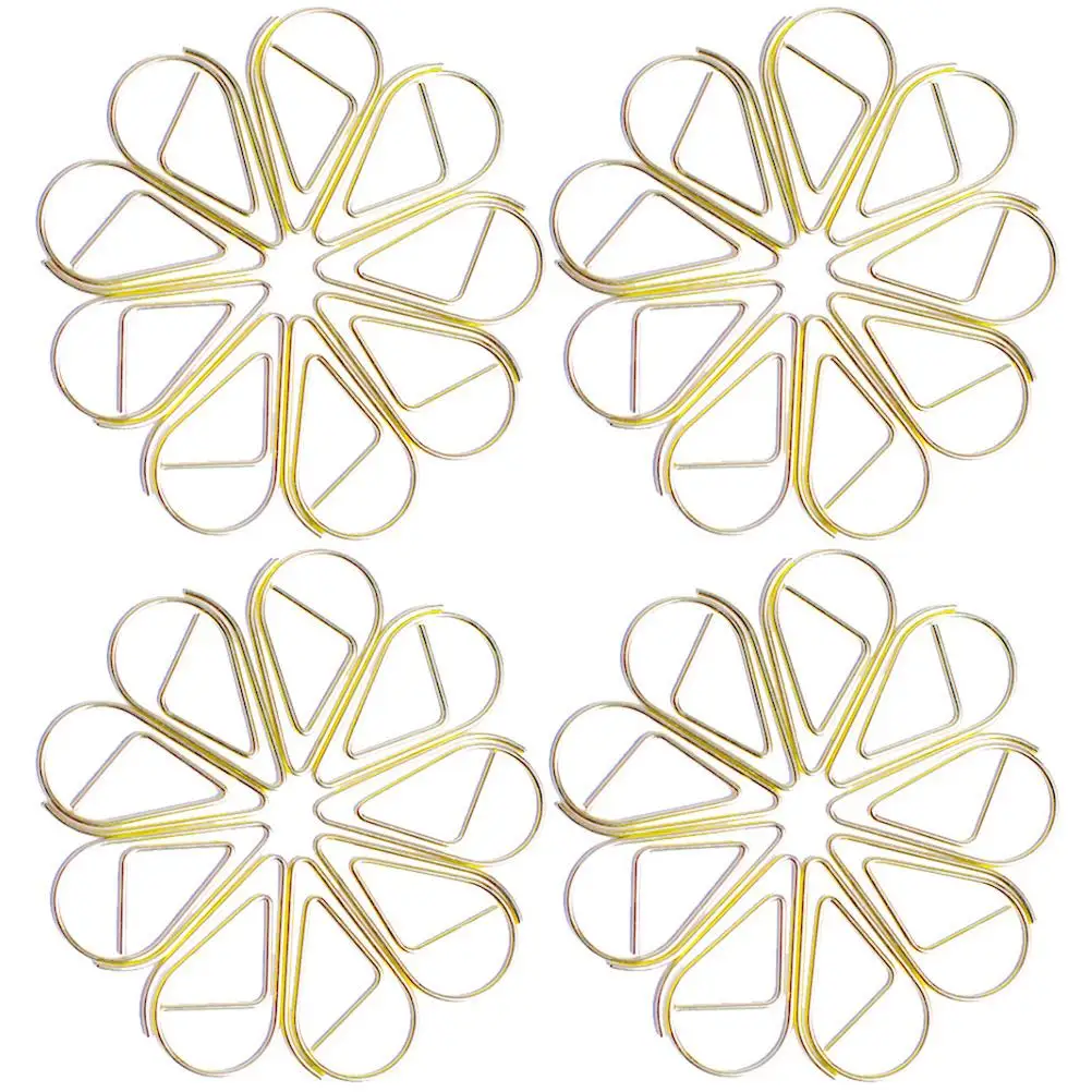 100pcs Teardrop Shaped Paper Clips Gold Metal Aesthetic Mini File Clips for Documents Office Supplies Reusable
100pcs Teardrop Shaped Paper Clips Gold Metal Aesthetic Mini File Clips for Documents Office Supplies Reusable