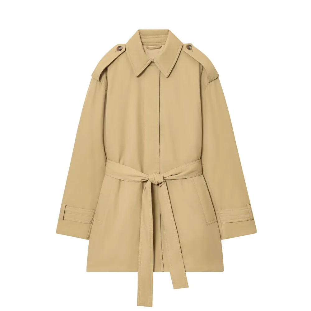 Autumn new women's commuting style with waistband, lapel, long sleeved quilted waistband, windbreaker jacket
Autumn new women's commuting style with waistband, lapel, long sleeved quilted waistband, windbreaker jacket