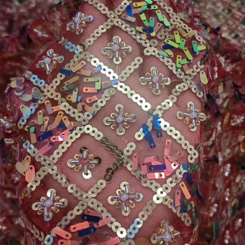 Beaded Sequin Embroidered Lace Mesh Fabric for DIY Sewing Evening Dress Garment Accessories Clothing Fashion Material Cloth
Beaded Sequin Embroidered Lace Mesh Fabric for DIY Sewing Evening Dress Garment Accessories Clothing Fashion Material Cloth