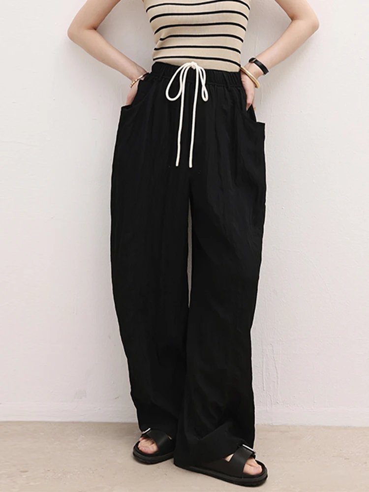 Легкие повседневные брюки ChillCozy с драпировкой, свободного прямого кроя, на шнурке, для отпуска, с высокой талией, летние, тонкие
Легкие повседневные брюки ChillCozy с драпировкой, свободного прямого кроя, на шнурке, для отпуска, с высокой талией, летние, тонкие