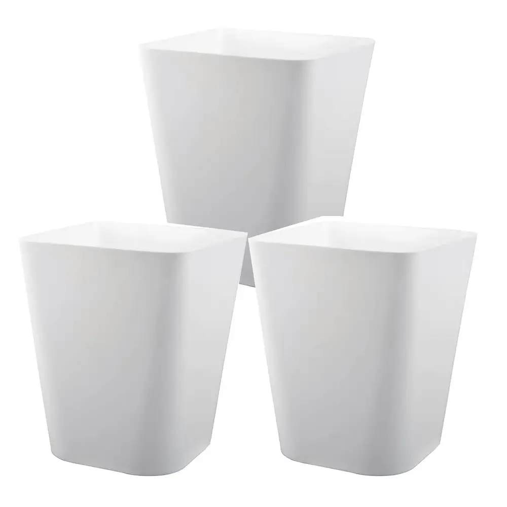 3-Pack White Square Plastic Waste Baskets for Small Spaces: Ideal for Bathroom, Office, Dorm, Desk, Kitchen, Bedroom
3-Pack White Square Plastic Waste Baskets for Small Spaces: Ideal for Bathroom, Office, Dorm, Desk, Kitchen, Bedroom