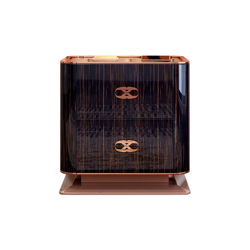 Modern light luxury bedside table glossy lacquered silk ebony bedroom luxury square corner table
Modern light luxury bedside table glossy lacquered silk ebony bedroom luxury square corner table