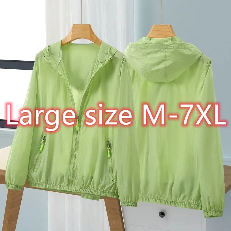 Sunscreen Women's Jacket Ice Silk Breathable Sun Protection Clothing 2024 Summer New Outwear Large Size 7XL Coat Female Top Tide
Sunscreen Women's Jacket Ice Silk Breathable Sun Protection Clothing 2024 Summer New Outwear Large Size 7XL Coat Female Top Tide