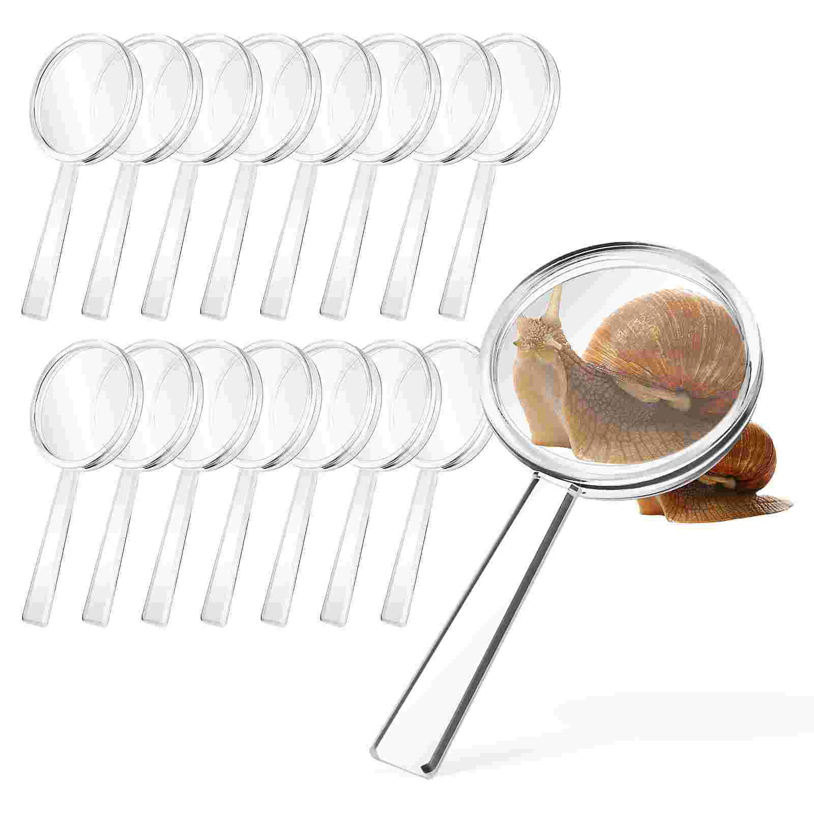 16 Pcs Plastic Children's 8x Magnifying Glass Elderly Reading Mirror Glasses Accessory Permeable Benzene Material Pocket
16 Pcs Plastic Children's 8x Magnifying Glass Elderly Reading Mirror Glasses Accessory Permeable Benzene Material Pocket