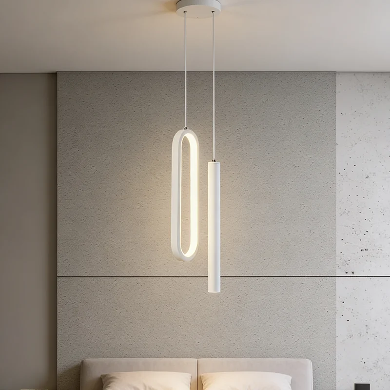Nordic White Minimalist LED Chandelier Pendant Lights Living Bedroom Bedside Long Line Lights suspensions luminaire Home Decor
Nordic White Minimalist LED Chandelier Pendant Lights Living Bedroom Bedside Long Line Lights suspensions luminaire Home Decor
