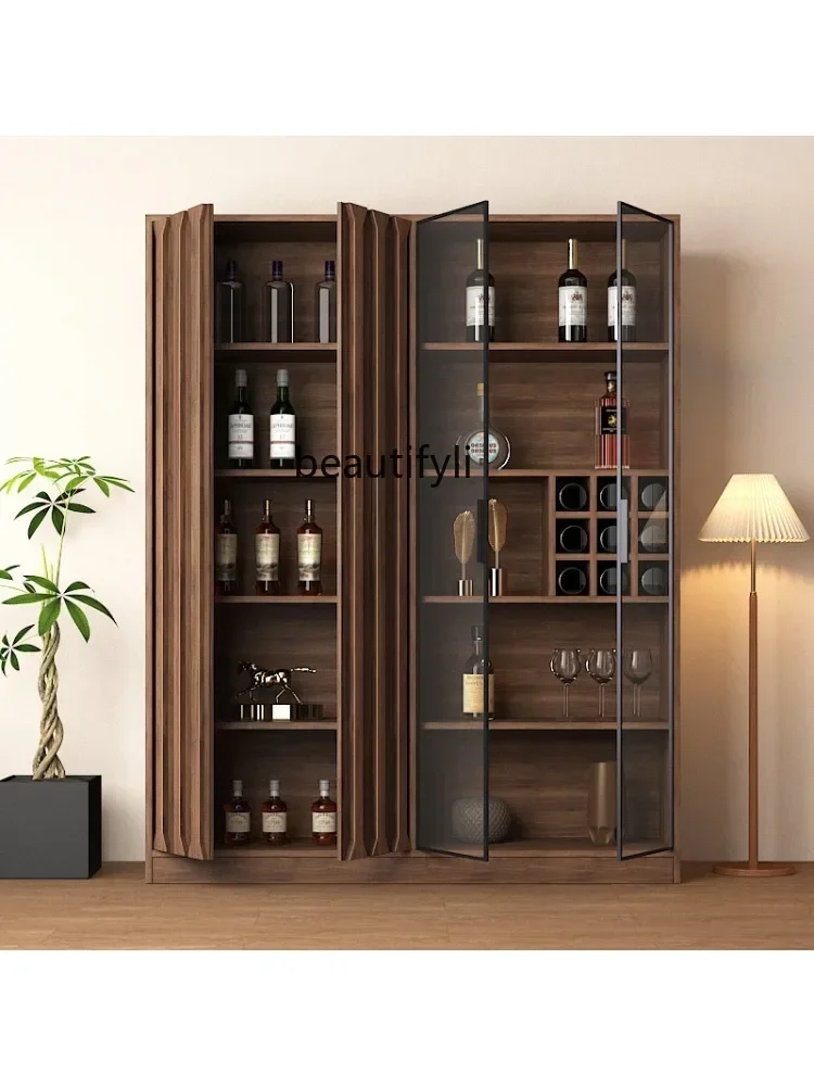 YH Y New modern walnut glass display storage wine cabinet light luxury living room solid wood side cabinet
YH Y New modern walnut glass display storage wine cabinet light luxury living room solid wood side cabinet