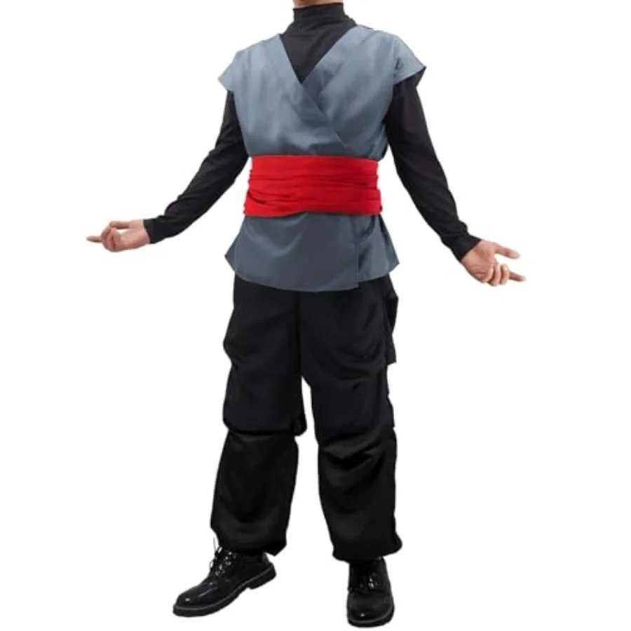 Anime Kung Fu Cosplay Costume Set, Black and Gray Uniform with Red Belt, Halloween Full Outfit
Anime Kung Fu Cosplay Costume Set, Black and Gray Uniform with Red Belt, Halloween Full Outfit