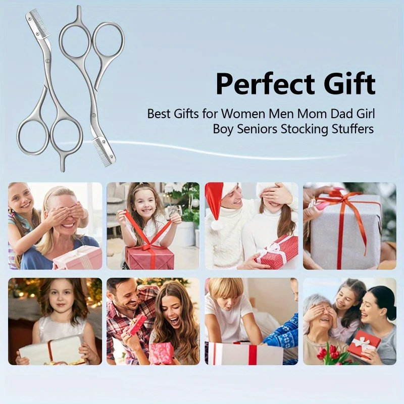 Professional Stainless Steel Eyebrow Scissors with Comb Teeth and Tweezers-Style Tip Heavy-Duty Sharp Blades Serrated Edge
Professional Stainless Steel Eyebrow Scissors with Comb Teeth and Tweezers-Style Tip Heavy-Duty Sharp Blades Serrated Edge