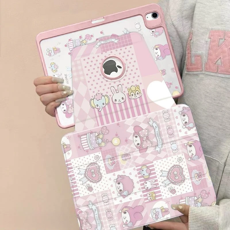 Cute Melody IPad Case for IPad Air8 Air7/6 Mini6/7 11th A16 10th 10.9 Air4/5 6th 9.7 9th 10.2in Rotatable Anti-Scratch Cover New
Cute Melody IPad Case for IPad Air8 Air7/6 Mini6/7 11th A16 10th 10.9 Air4/5 6th 9.7 9th 10.2in Rotatable Anti-Scratch Cover New