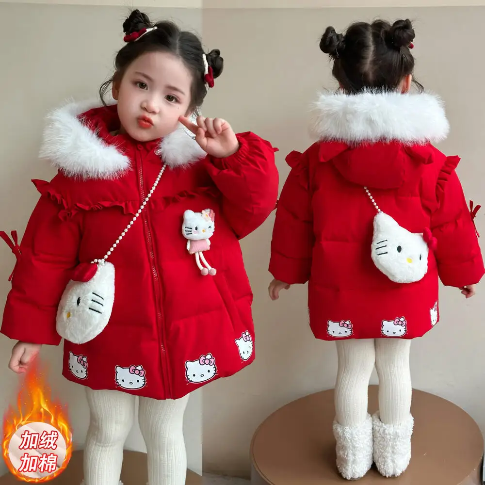 Куртка Sanrio Hello Kitty для девочек, утепленная, осенне-зимняя, 2026, новый стиль, модное утолщенное зимнее хлопковое пальто для маленьких девочек
Куртка Sanrio Hello Kitty для девочек, утепленная, осенне-зимняя, 2026, новый стиль, модное утолщенное зимнее хлопковое пальто для маленьких девочек