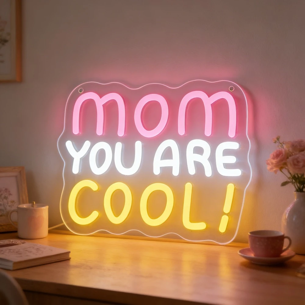 Mom You Are Cool Neon Sign Pink Led Neon Light Gift for Mothers Day Birthday Dimmable Light Living Room Wall Decor Thank You Mom
Mom You Are Cool Neon Sign Pink Led Neon Light Gift for Mothers Day Birthday Dimmable Light Living Room Wall Decor Thank You Mom