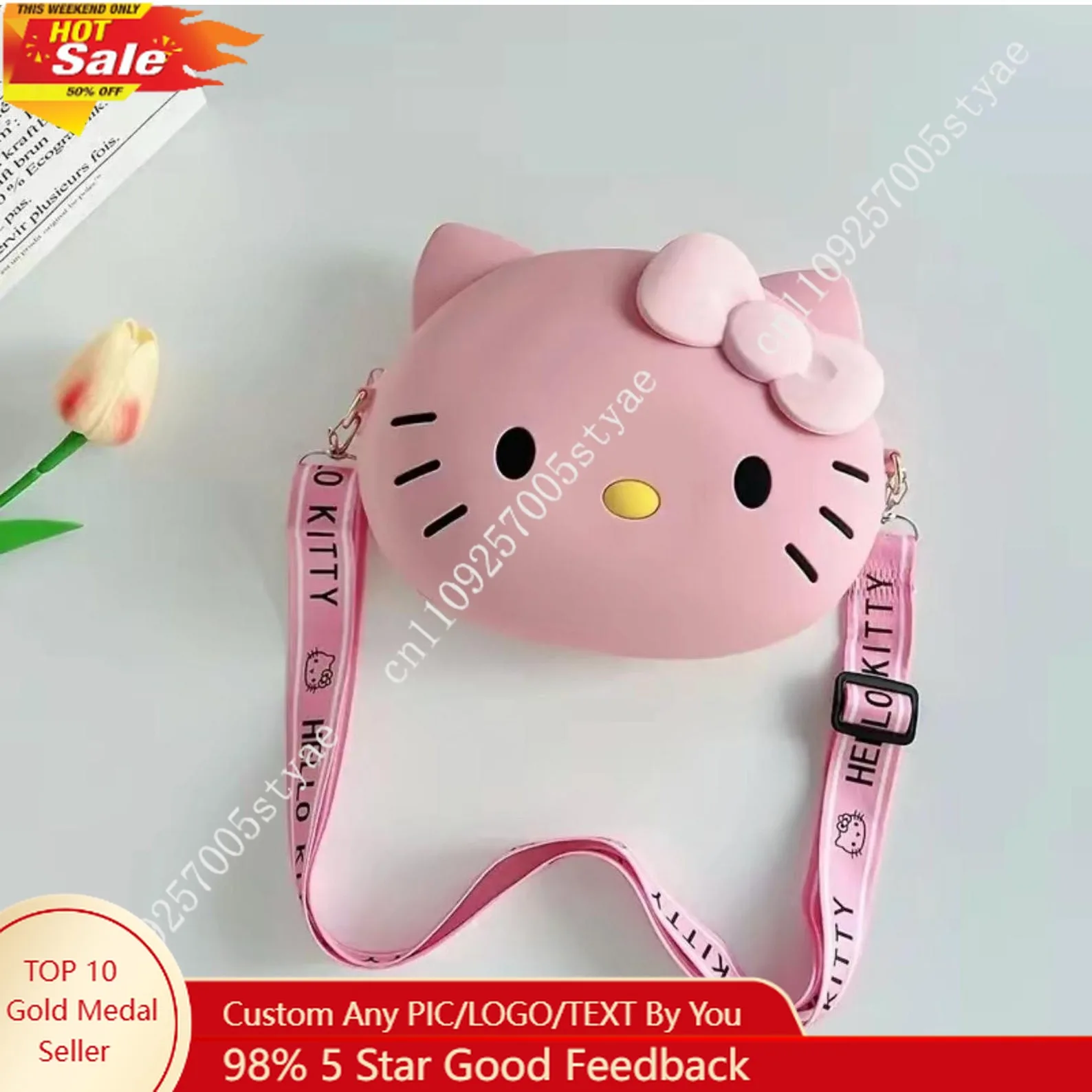 Hello Kitty Crossbody Bag Kawaii Anime Purse with Adjustable Strap
Hello Kitty Crossbody Bag Kawaii Anime Purse with Adjustable Strap