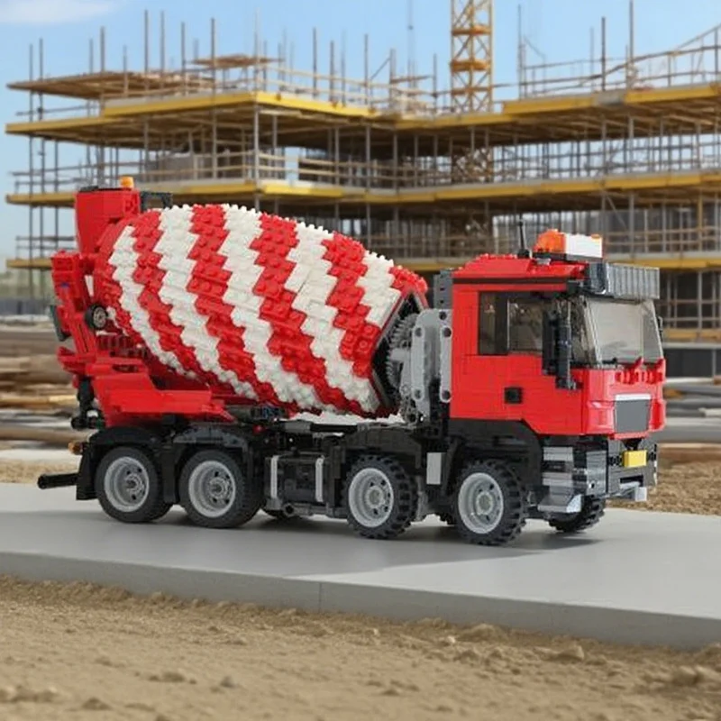 1510PCS MOC Technology Man Tgs 8X4 Cement Truck Model DIY Creative Assembly Building Blocks Display Birthday Gift Building Set
1510PCS MOC Technology Man Tgs 8X4 Cement Truck Model DIY Creative Assembly Building Blocks Display Birthday Gift Building Set