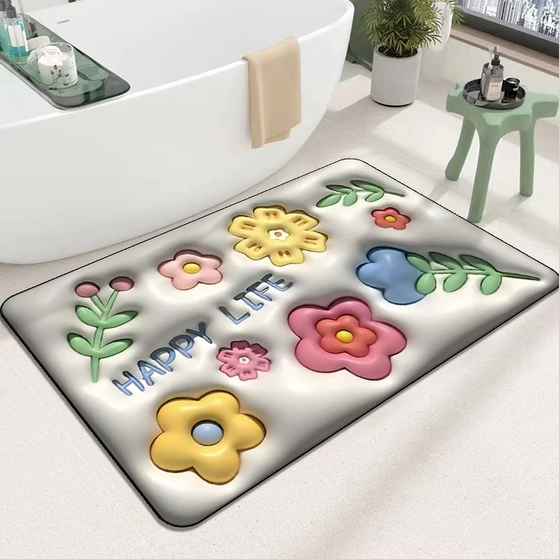 Bathroom Carpet Anime Mat Flower Carpet Home Bathroom Non-slip Mat Soft Diatom Mud Absorbent Mat
Bathroom Carpet Anime Mat Flower Carpet Home Bathroom Non-slip Mat Soft Diatom Mud Absorbent Mat