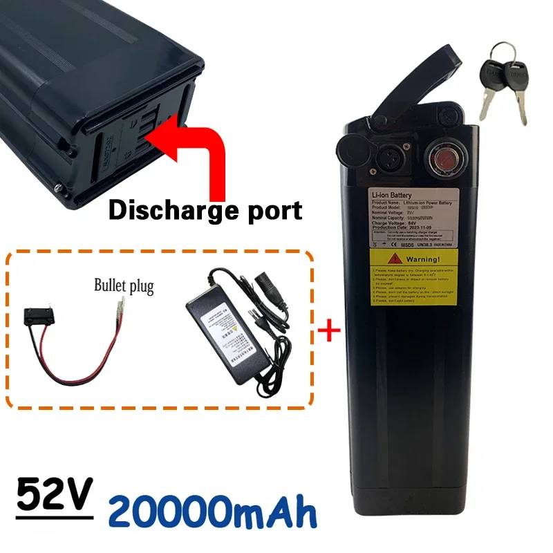 52V 20Ah Seat Tube Silver Fish 18650 Li-ion Battery For Electric Bike Bicycle Bicycle battery+charger
52V 20Ah Seat Tube Silver Fish 18650 Li-ion Battery For Electric Bike Bicycle Bicycle battery+charger