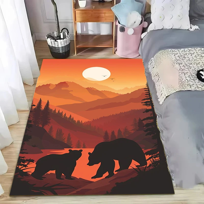 Modern Simple Nature Mountain Bear Rug Non-Slip Wear-Resistant Dustproof Decorative for Living Room Bedroom Rectangle Available
Modern Simple Nature Mountain Bear Rug Non-Slip Wear-Resistant Dustproof Decorative for Living Room Bedroom Rectangle Available