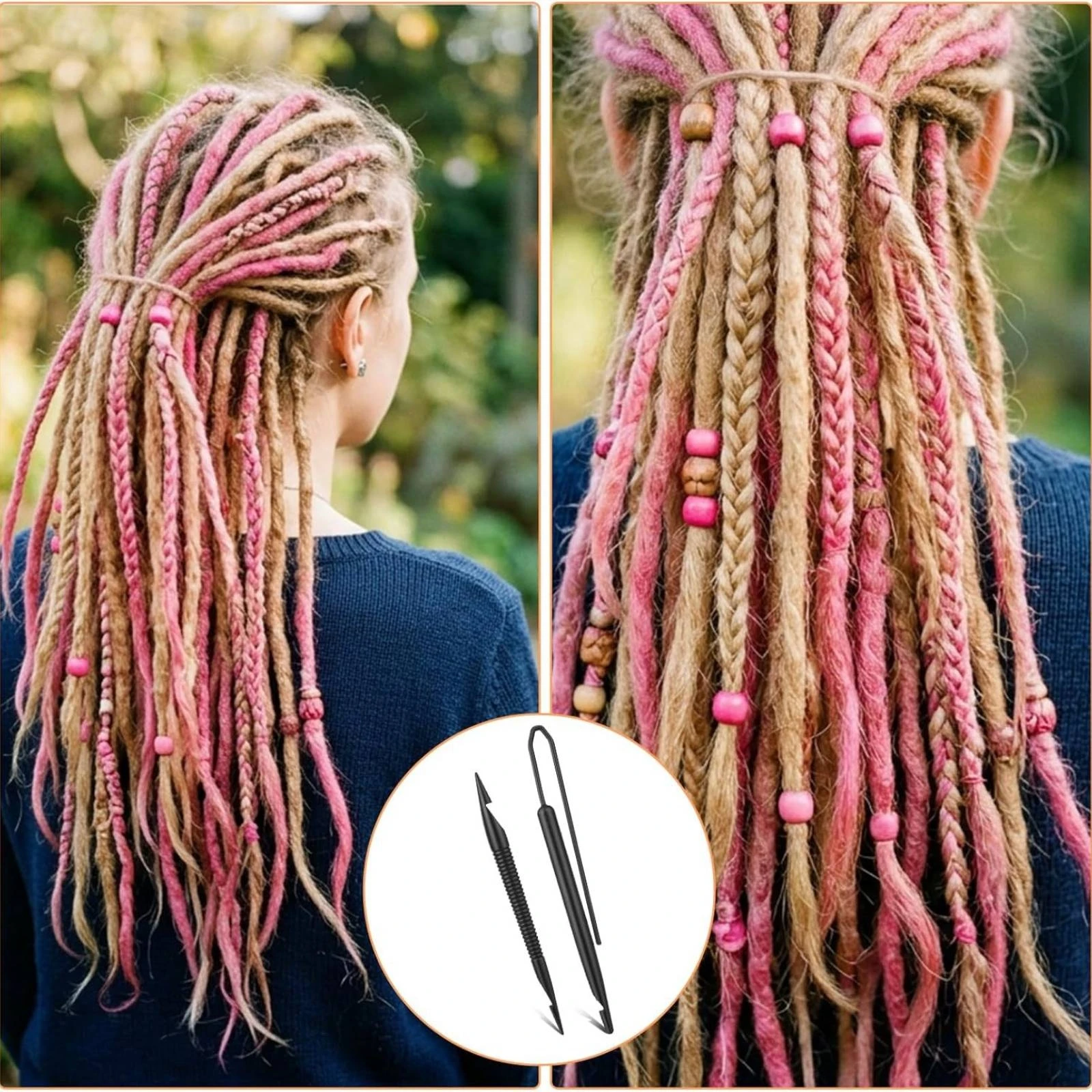 4 Pieces Hair Braiding Tool Set Pointed Ends Braid Hook Set Latch Hook Needle Slim Dreadlock Styling Tool Plastic
4 Pieces Hair Braiding Tool Set Pointed Ends Braid Hook Set Latch Hook Needle Slim Dreadlock Styling Tool Plastic