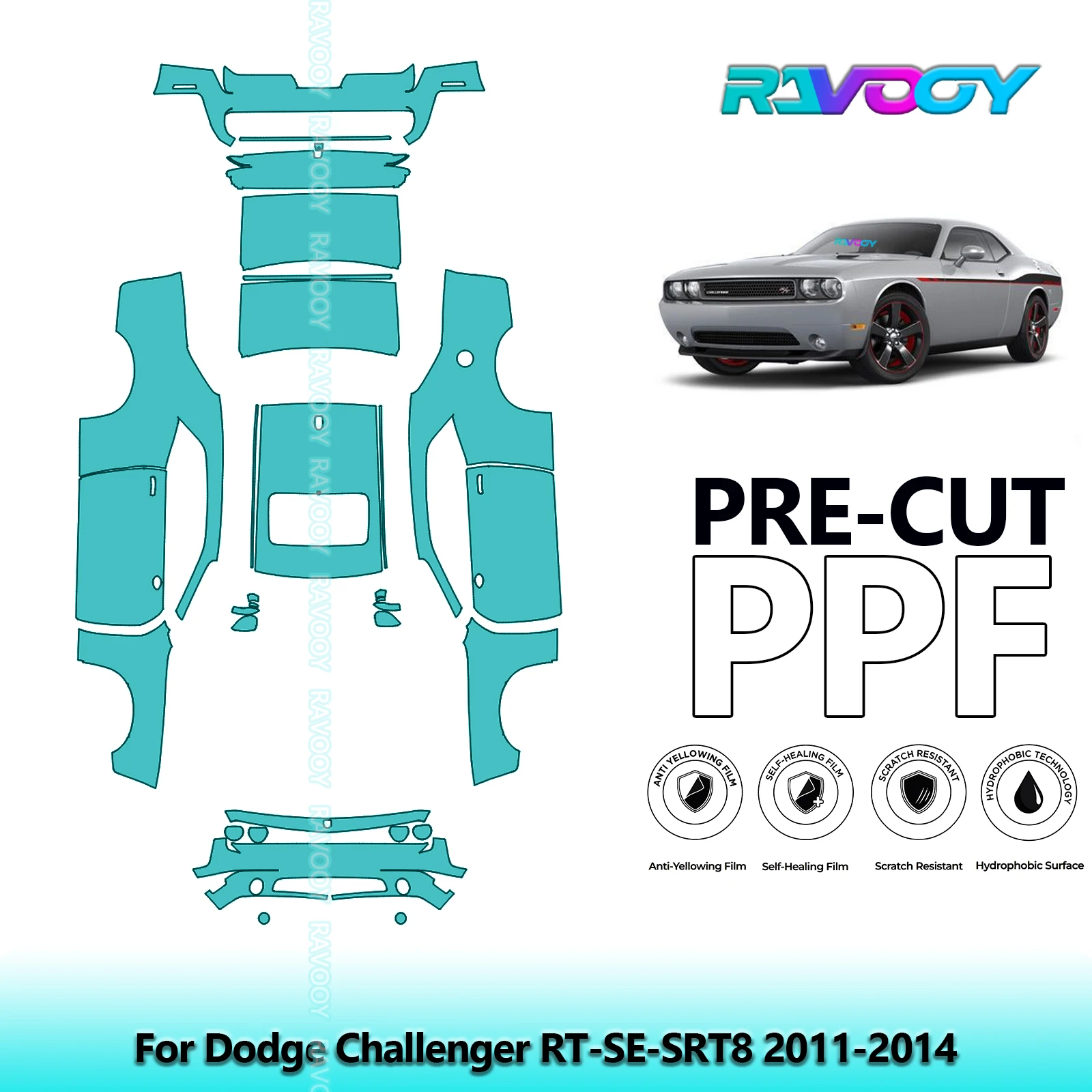 Car Precut PPF Paint Protection Film Full Vehicle For Dodge Challenger RT-SE-SRT8 2011-2014
Car Precut PPF Paint Protection Film Full Vehicle For Dodge Challenger RT-SE-SRT8 2011-2014