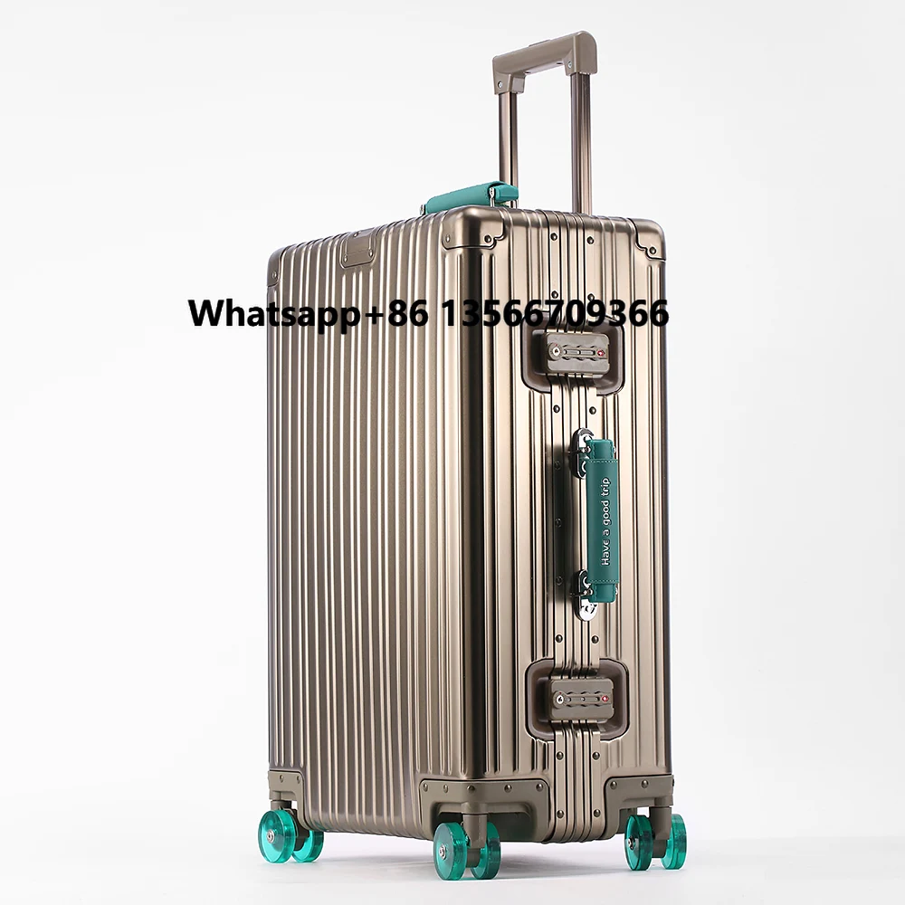 All Aluminum Magnesium Alloy Sturdy Metal Travel Suitcase with Large Capacity Dry Wet Separation Luggage Portable and Stylish
All Aluminum Magnesium Alloy Sturdy Metal Travel Suitcase with Large Capacity Dry Wet Separation Luggage Portable and Stylish