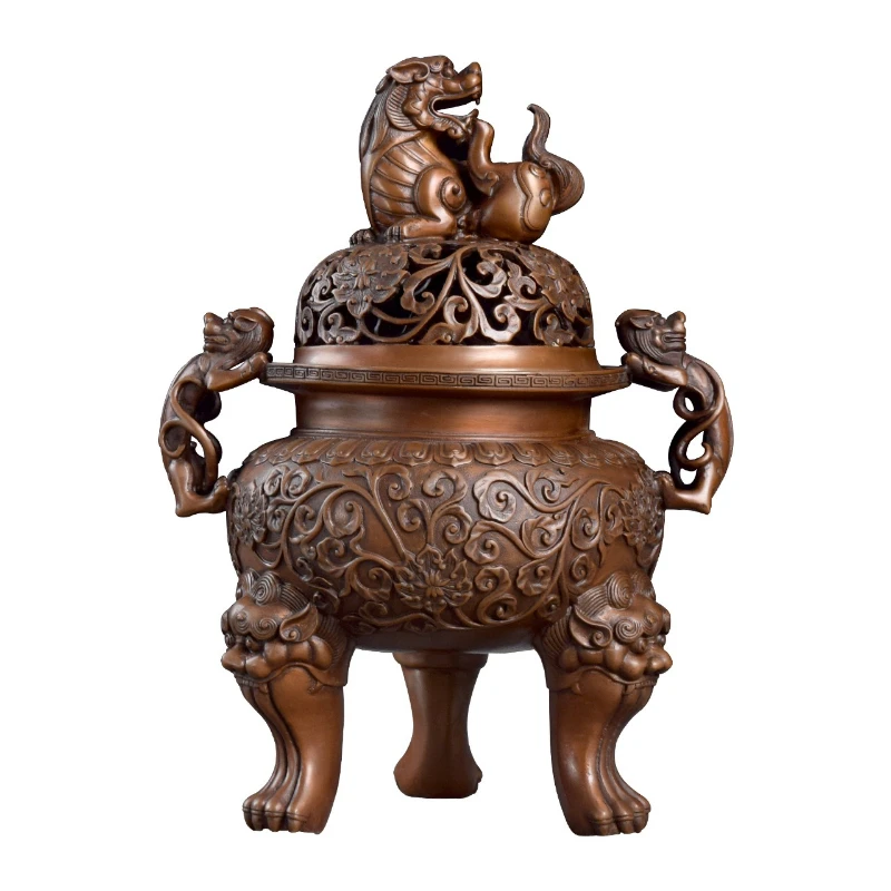 Copper Daming Lion Burner Aromatherapy Burner Antique Incense Burner Home Tea Room Entrance Office Ornament Auspicious
Copper Daming Lion Burner Aromatherapy Burner Antique Incense Burner Home Tea Room Entrance Office Ornament Auspicious