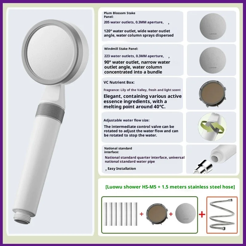 New Filtered and Pressurized Shower Head, Fragrance Body Wash Set, Water Purifier VC Household Shower Head
New Filtered and Pressurized Shower Head, Fragrance Body Wash Set, Water Purifier VC Household Shower Head