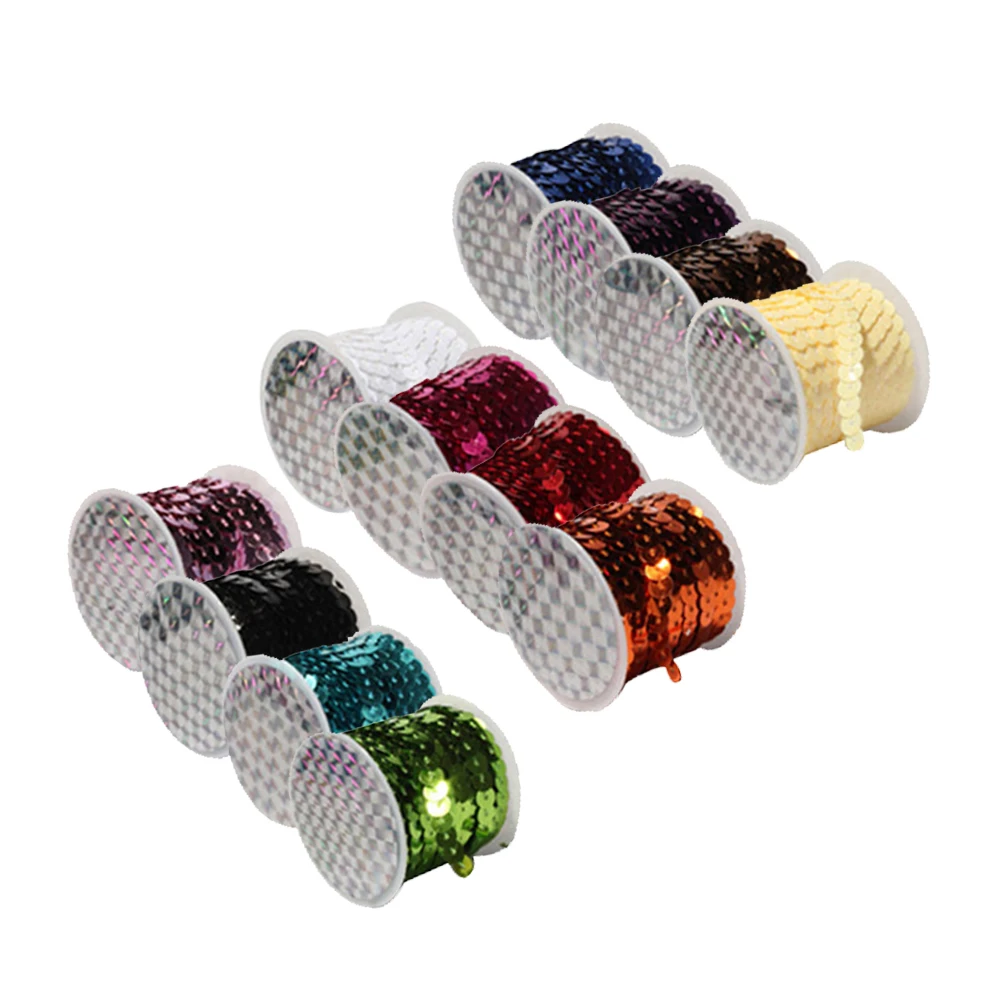 12 Pcs Sequin Strip Flat Sequins Elastic String PVC DIY Attire Decoration Clothing Hats Embroidery Textile Art
12 Pcs Sequin Strip Flat Sequins Elastic String PVC DIY Attire Decoration Clothing Hats Embroidery Textile Art