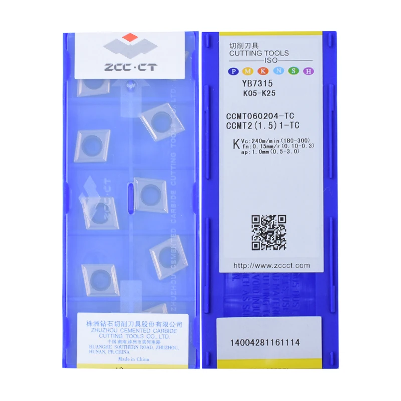Original ZCCCT cutting tool CCMT060204-TC YB7315 carbide insert for CNC turning Tool
Original ZCCCT cutting tool CCMT060204-TC YB7315 carbide insert for CNC turning Tool