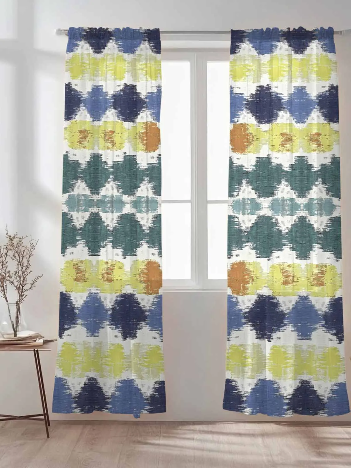 Modernism Traditional Color Block Window Curtains Bedroom Drape Sheer Tulle Valances Living Room Kitchen Voile Curtain
Modernism Traditional Color Block Window Curtains Bedroom Drape Sheer Tulle Valances Living Room Kitchen Voile Curtain