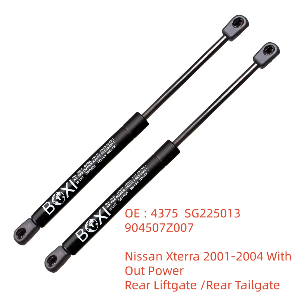 2 шт. Амортизаторы/упоры для крышки багажника Nissan Xterra 2001-2004 без электропривода, 4375, SG225013, 904507Z007
2 шт. Амортизаторы/упоры для крышки багажника Nissan Xterra 2001-2004 без электропривода, 4375, SG225013, 904507Z007