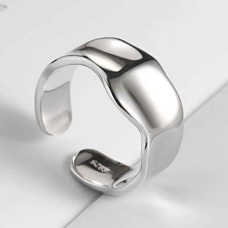 925 Sterling Silver Geometric Trendy Open Rings For Women Couple Simple Fashion Handmade Wedding Jewelry Accessories
925 Sterling Silver Geometric Trendy Open Rings For Women Couple Simple Fashion Handmade Wedding Jewelry Accessories
