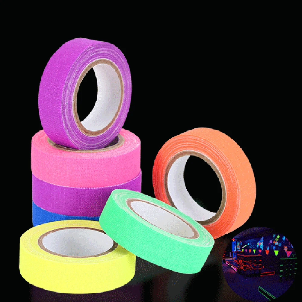 6pcs/set Gaffer Fluorescent Tape Self-adhesive Sticker Reactive Blacklight Reactive Glow In The Dark Decor Home DIY Craft
6pcs/set Gaffer Fluorescent Tape Self-adhesive Sticker Reactive Blacklight Reactive Glow In The Dark Decor Home DIY Craft