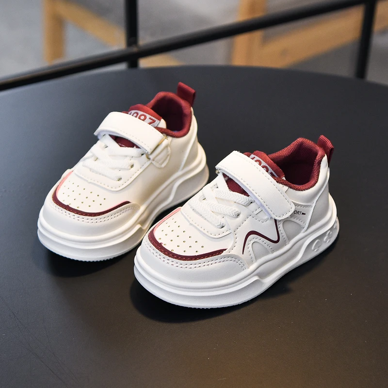 COMFY KIDS Toddler White Red Hook-and-Loop Sneakers, Soft Elastic Non-Slip Breathable Leather Baby Walker Shoes, Spring Autumn B
COMFY KIDS Toddler White Red Hook-and-Loop Sneakers, Soft Elastic Non-Slip Breathable Leather Baby Walker Shoes, Spring Autumn B