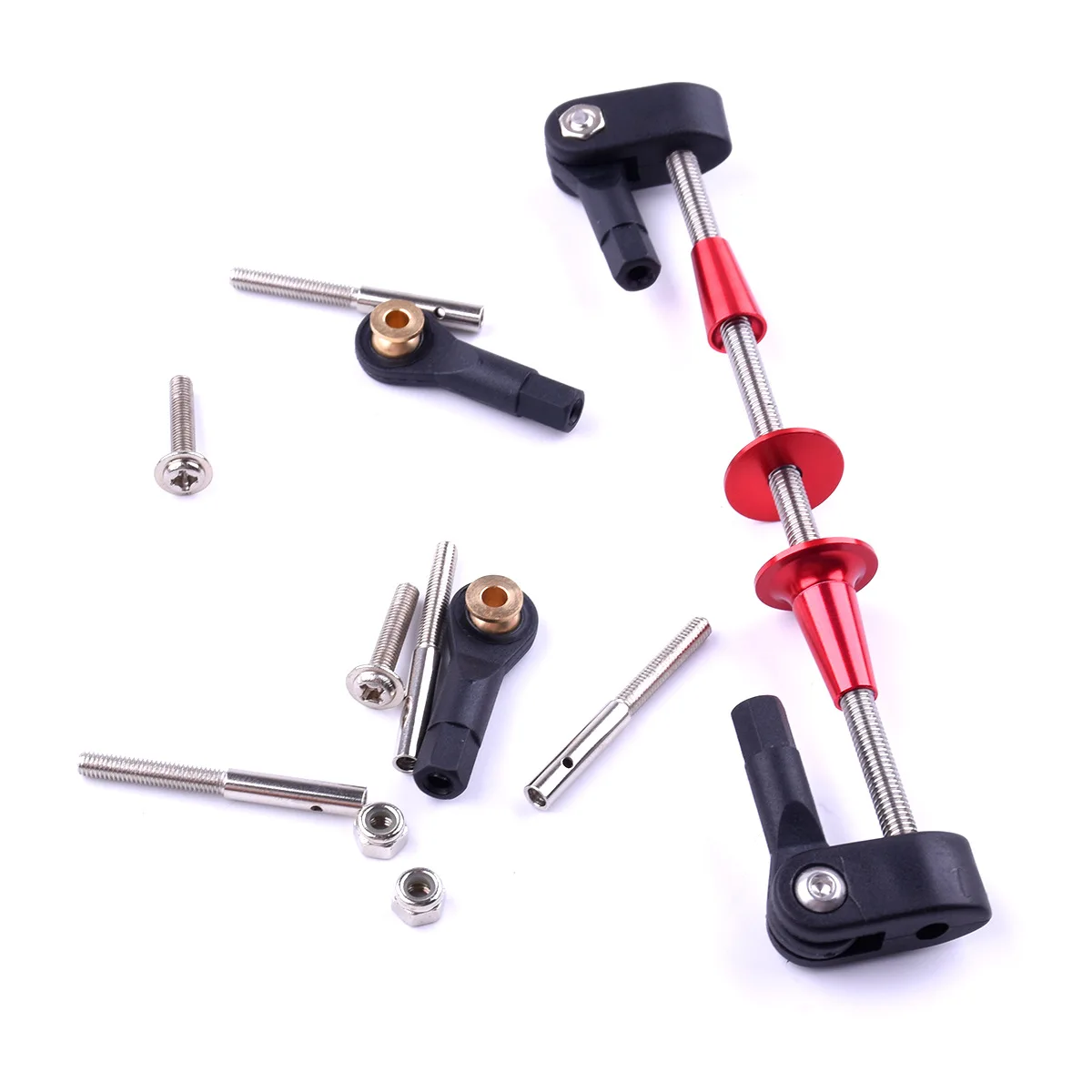 50cc-100CC RC Airplane Metal Ball Head Pull Rod Half Cushion M4xL110mmxM3 / M5xL120mmxM3 Aluminum Directional Cable Assembly
50cc-100CC RC Airplane Metal Ball Head Pull Rod Half Cushion M4xL110mmxM3 / M5xL120mmxM3 Aluminum Directional Cable Assembly